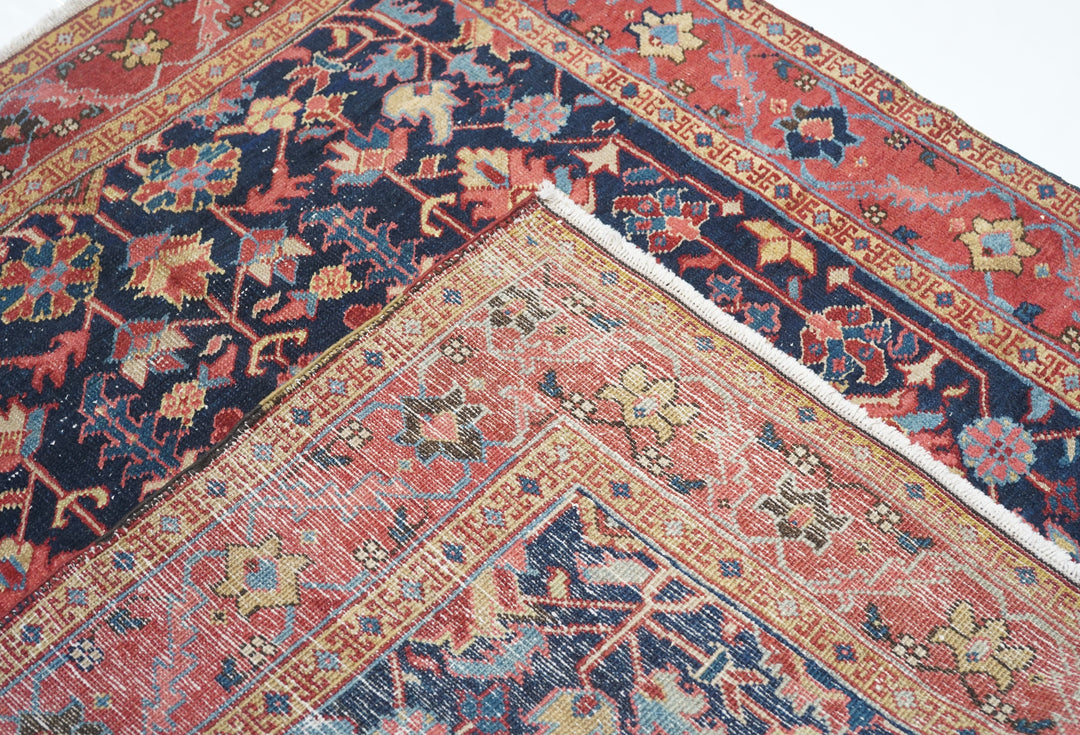 Antique Heriz Rug 4'4'' x 5'0"