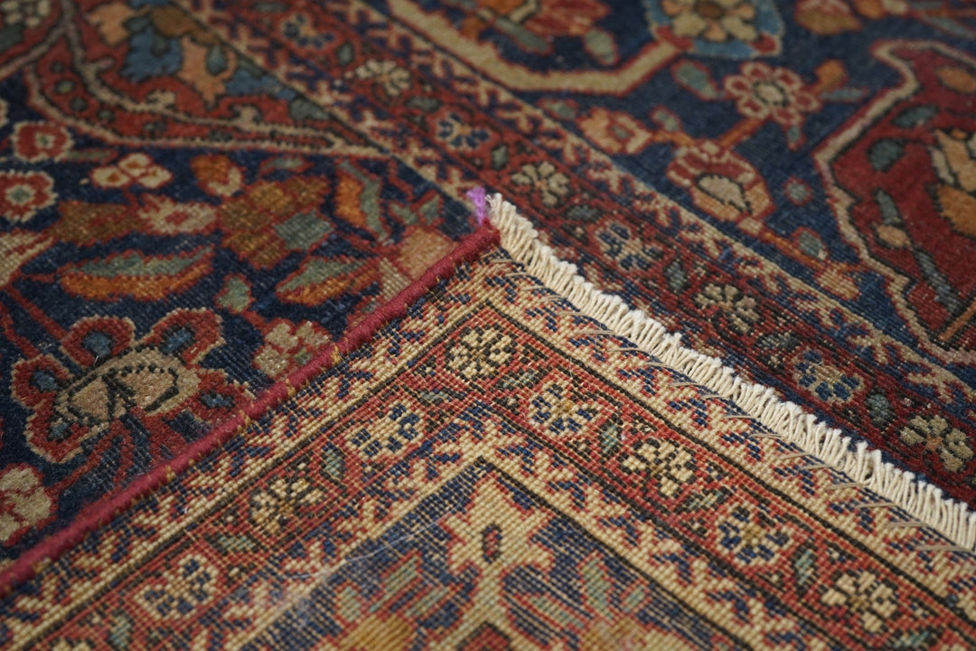 Antique Mohtasham Kashan Rug 4'2'' x 6'6''