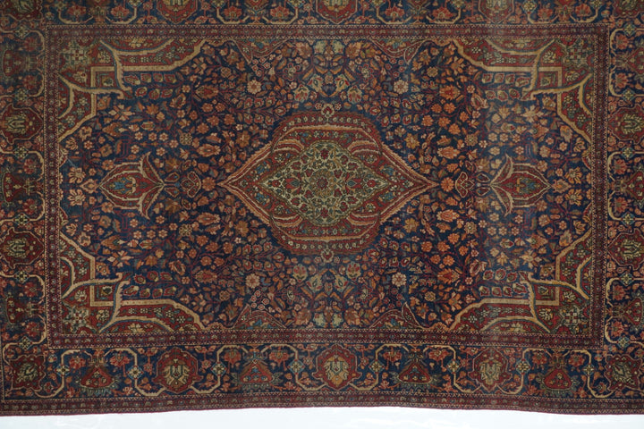 Antique Mohtasham Kashan Rug 4'2'' x 6'6''