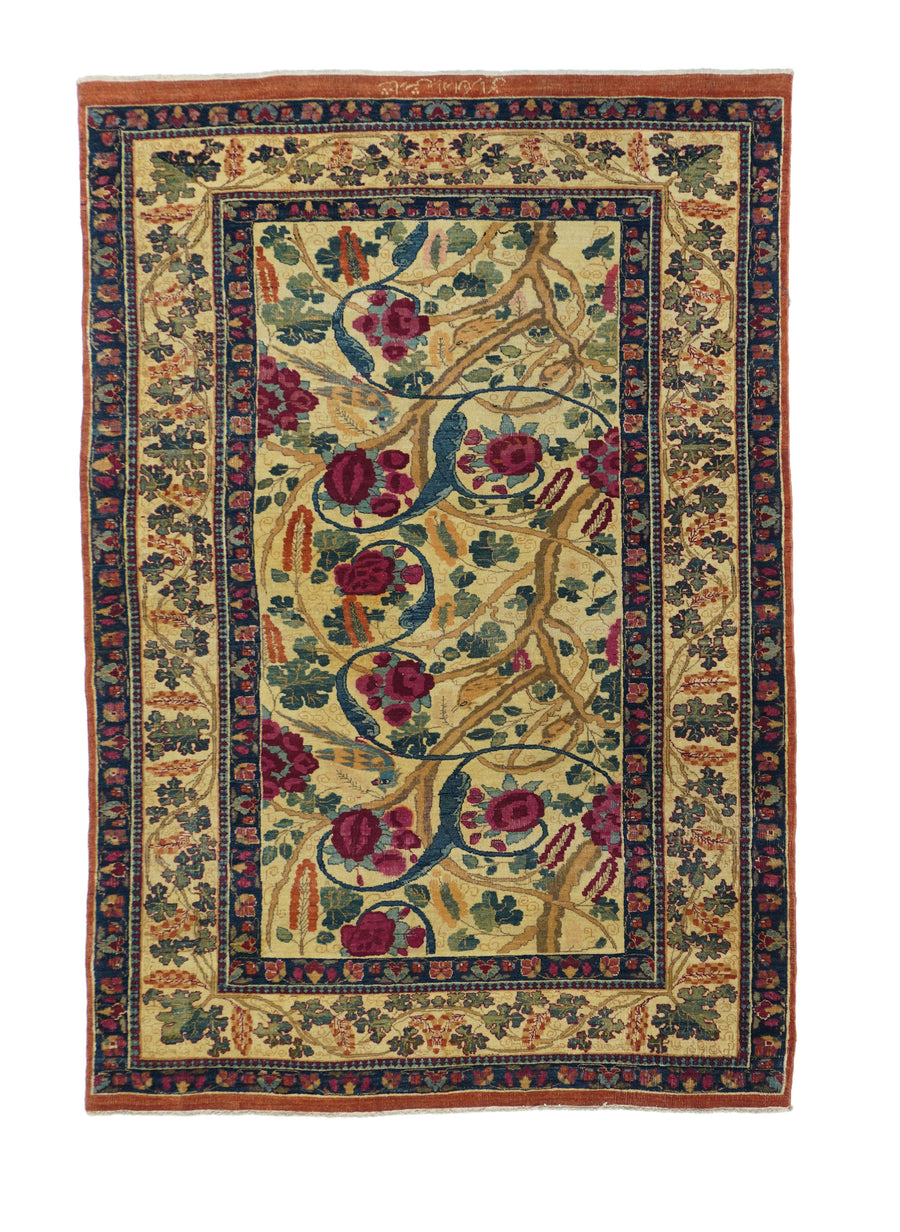 Antique Kerman Rug 4' x 5'9''