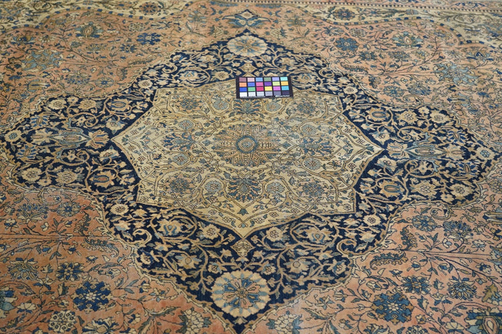 Antique Mohtasham Kashan Rug 7'3'' x 9'10''