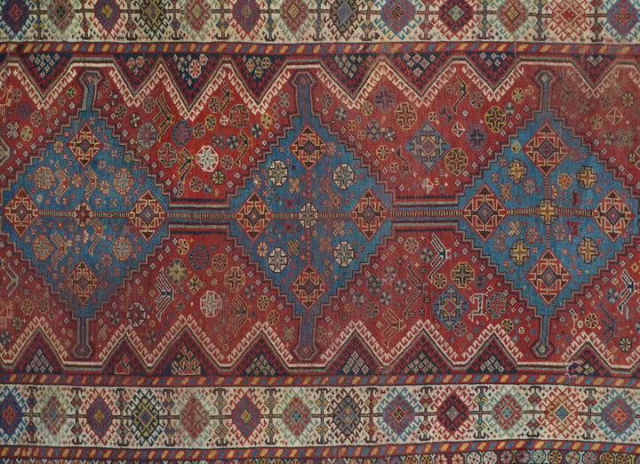 Antique Qashqai Rug 4'5'' x 7'7''