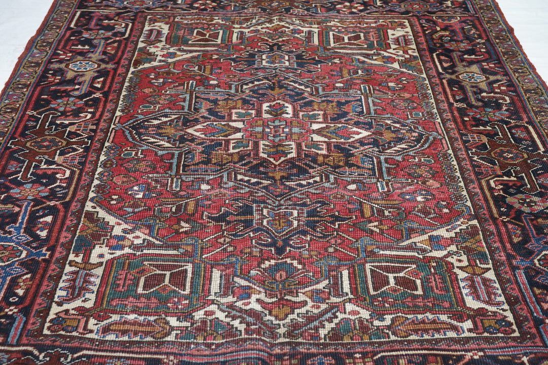 Vintage Heriz Rug 6'3'' x 7'7''