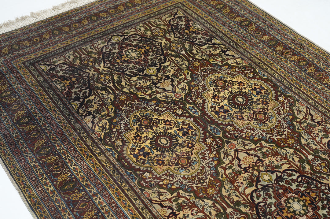 Silk Hereke Rug 4'5'' x 6'0"