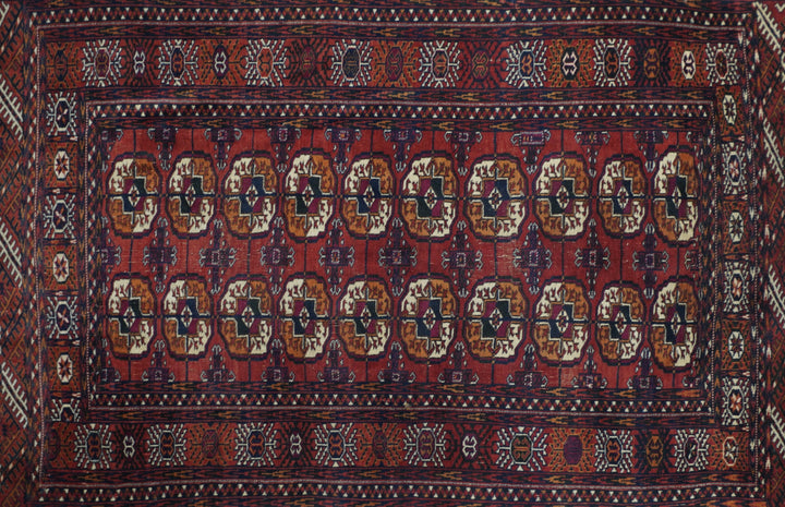 Vintage Turkmen Rug 3'8'' x 5'9''