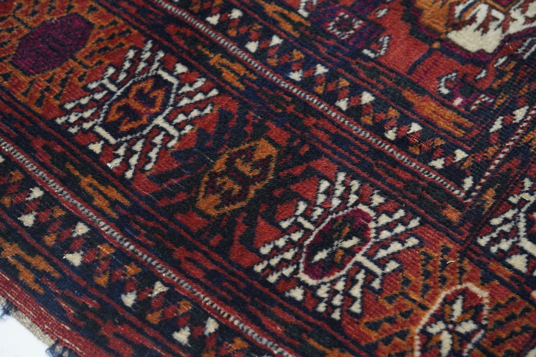 Vintage Turkmen Rug 3'8'' x 5'9''