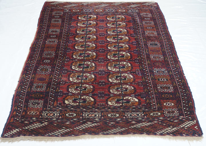 Vintage Turkmen Rug 3'8'' x 5'9''