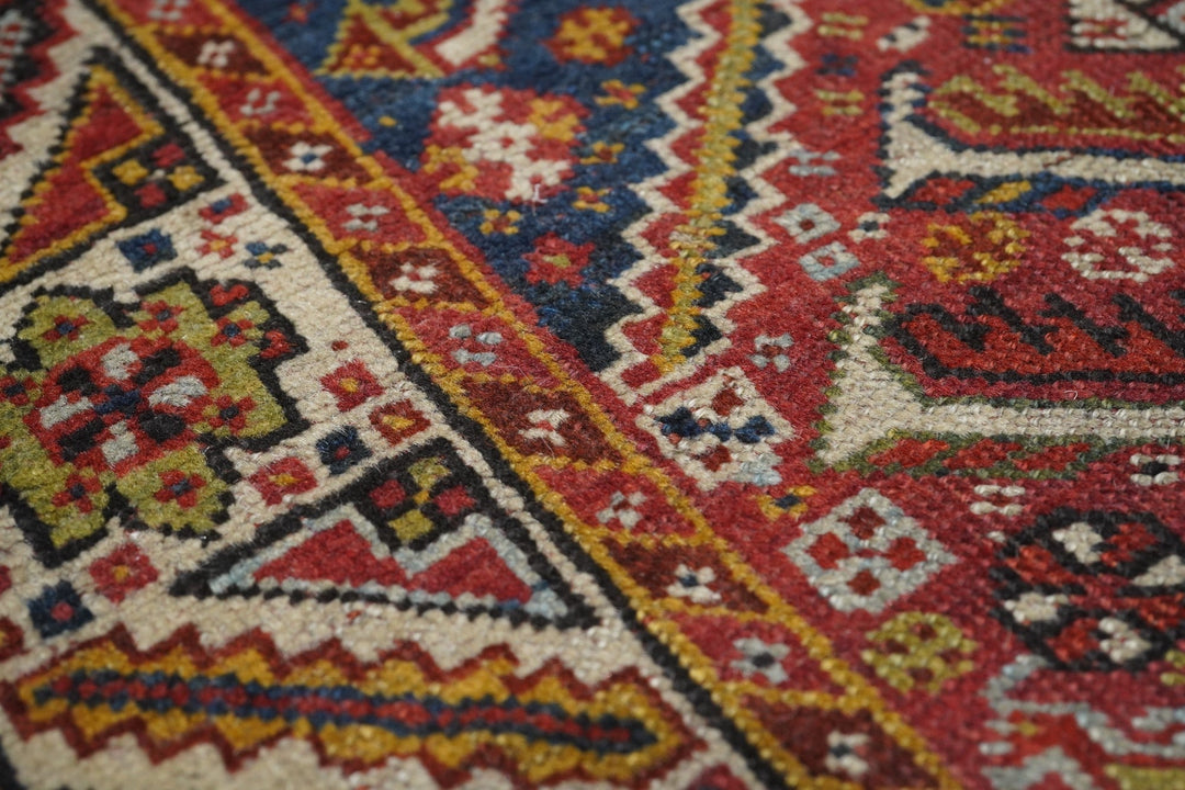 Antique Qashqai Rug 4'2'' x 5'2''