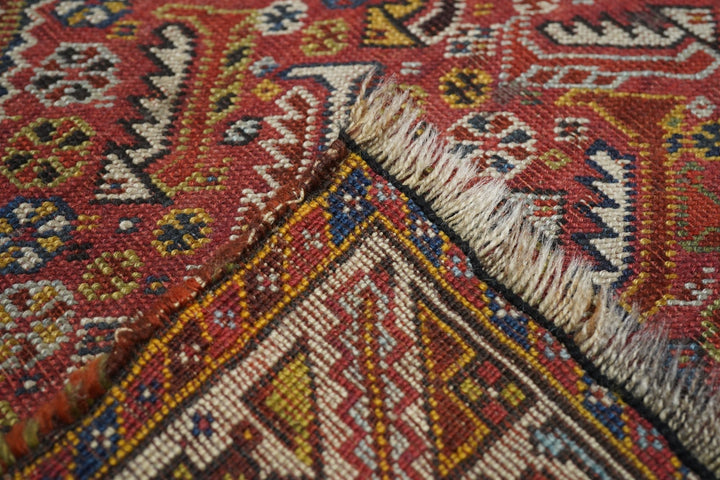 Antique Qashqai Rug 4'2'' x 5'2''