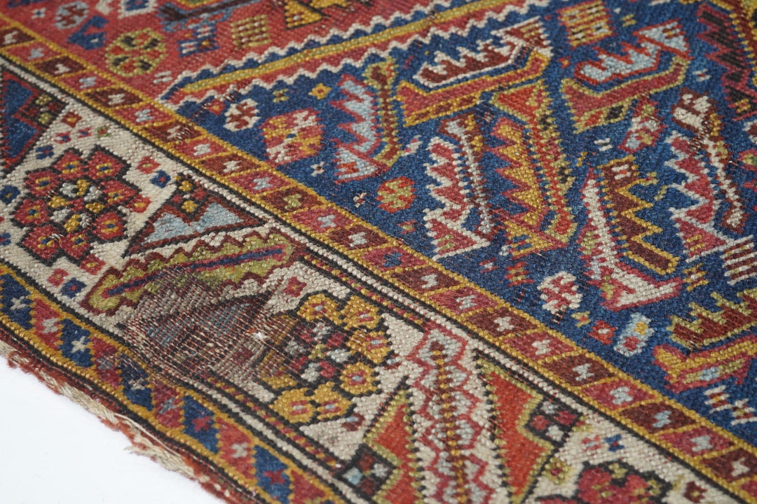 Antique Qashqai Rug 4'2'' x 5'2''