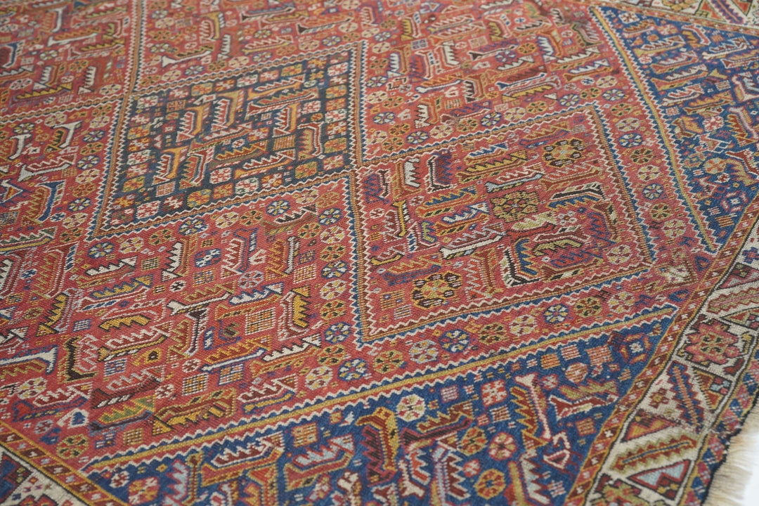 Antique Qashqai Rug 4'2'' x 5'2''