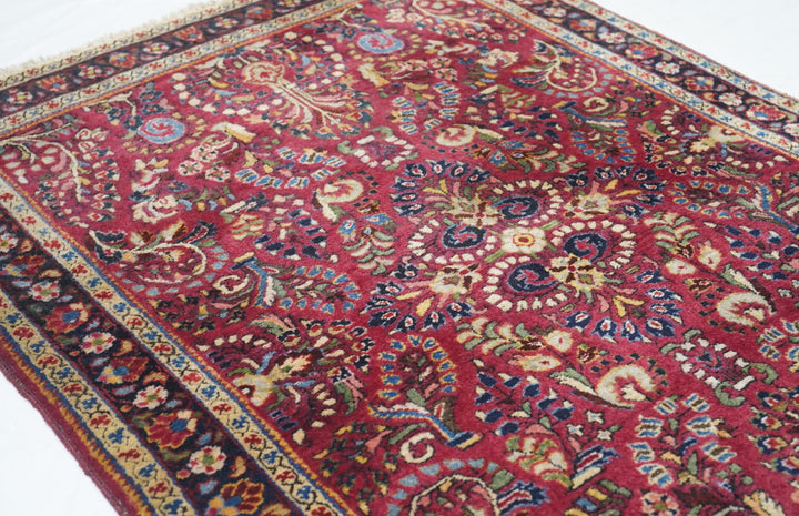 Antique Sarouk Rug 3'4'' x 5'0''