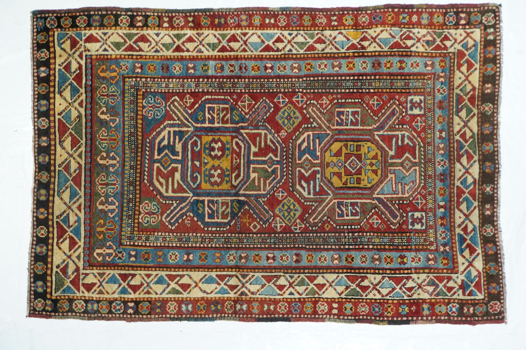 Antique Kazak Rug 4'0'' x 5'10''