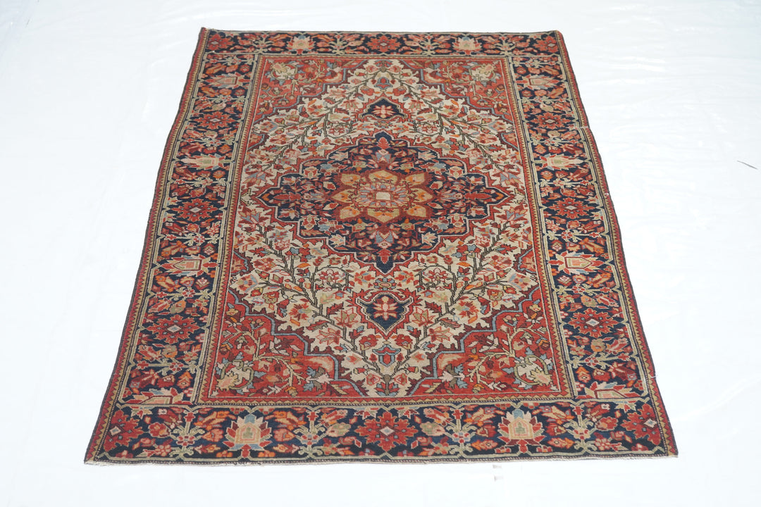 Antique Farahan Sarouk Rug 3'4'' x 4'10''