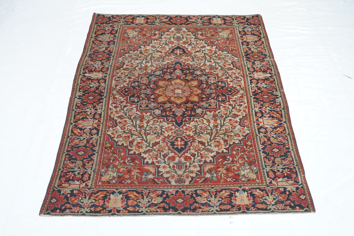 Antique Farahan Sarouk Rug 3'4'' x 4'10''