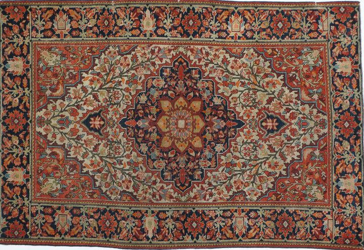 Antique Farahan Sarouk Rug 3'4'' x 4'10''