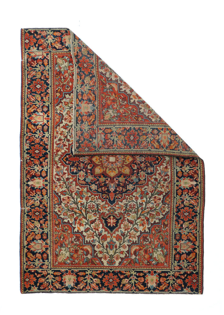 Antique Farahan Sarouk Rug 3'4'' x 4'10''