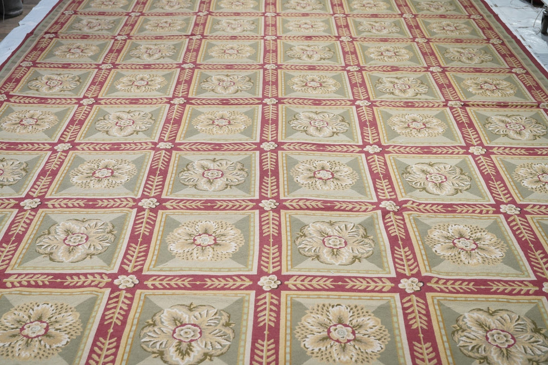 French Aubusson Design Rug 9'11'' x 13'11''