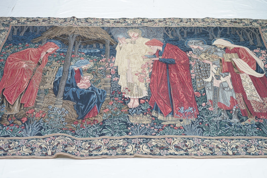 Antique Belgium Tapestry 4'6'' x 6'7''