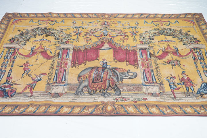 Antique Belgium Tapestry 4'6'' x 6'6''