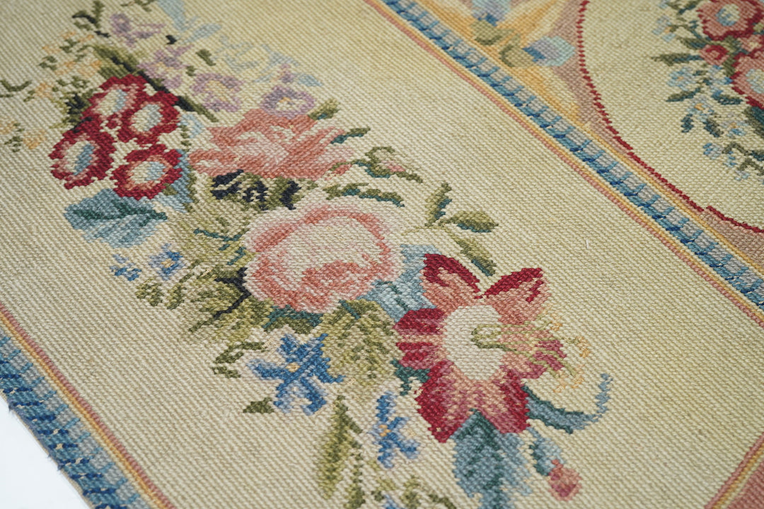 Antique Needle Point Rug 6'0" x 9'0"