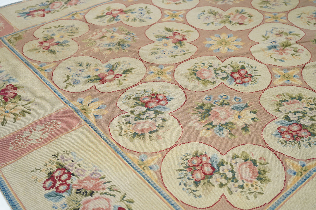 Antique Needle Point Rug 6'0" x 9'0"