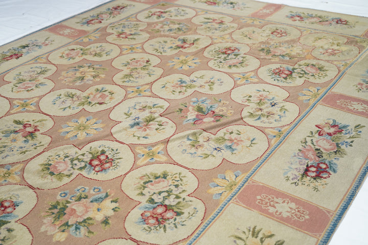 Antique Needle Point Rug 6'0" x 9'0"