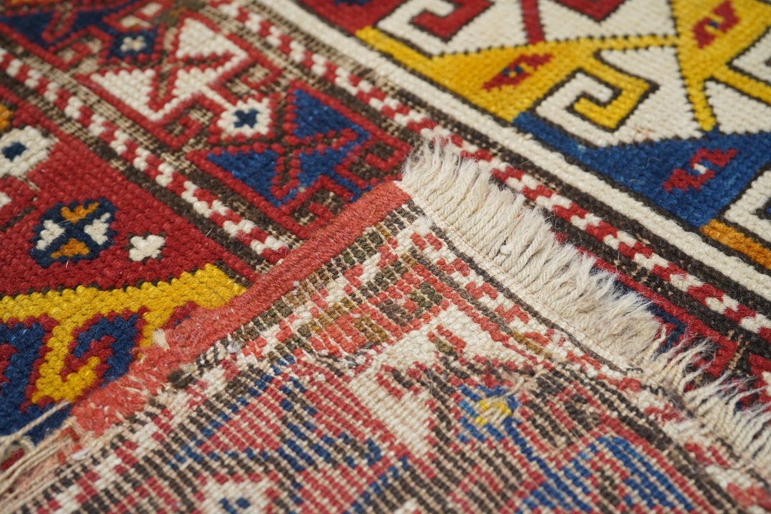 Antique Kazak Rug 3'7'' x 5'10''