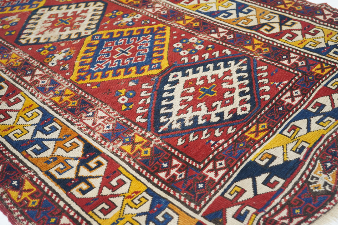 Antique Kazak Rug 3'7'' x 5'10''