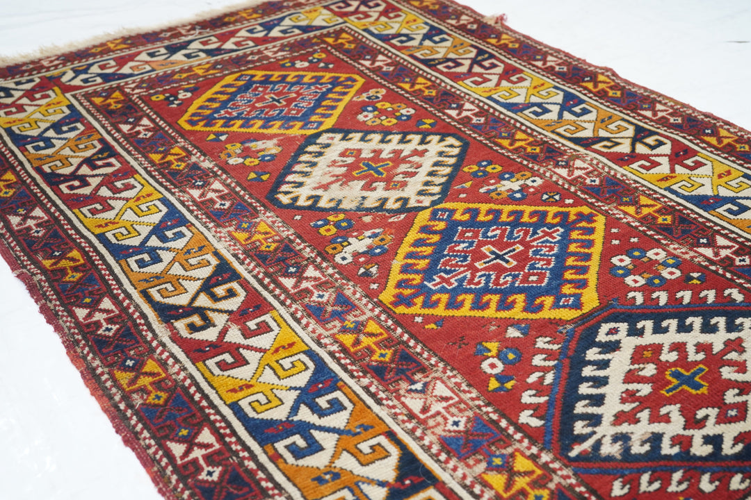 Antique Kazak Rug 3'7'' x 5'10''