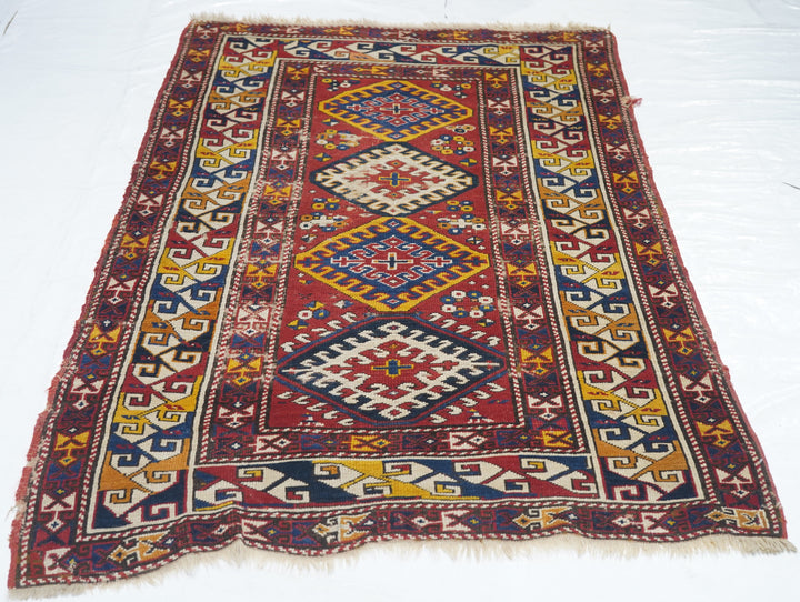 Antique Kazak Rug 3'7'' x 5'10''