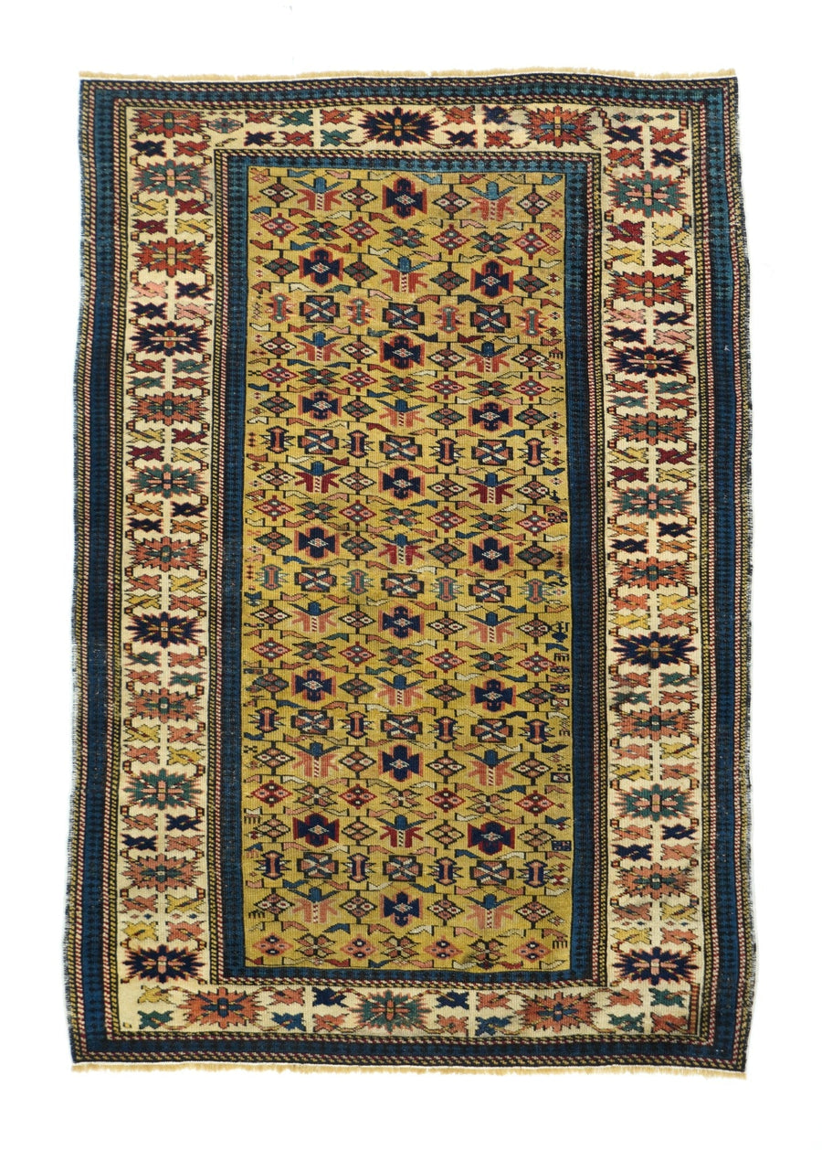 Antique Kuba Rug 3'2'' x 4'7''