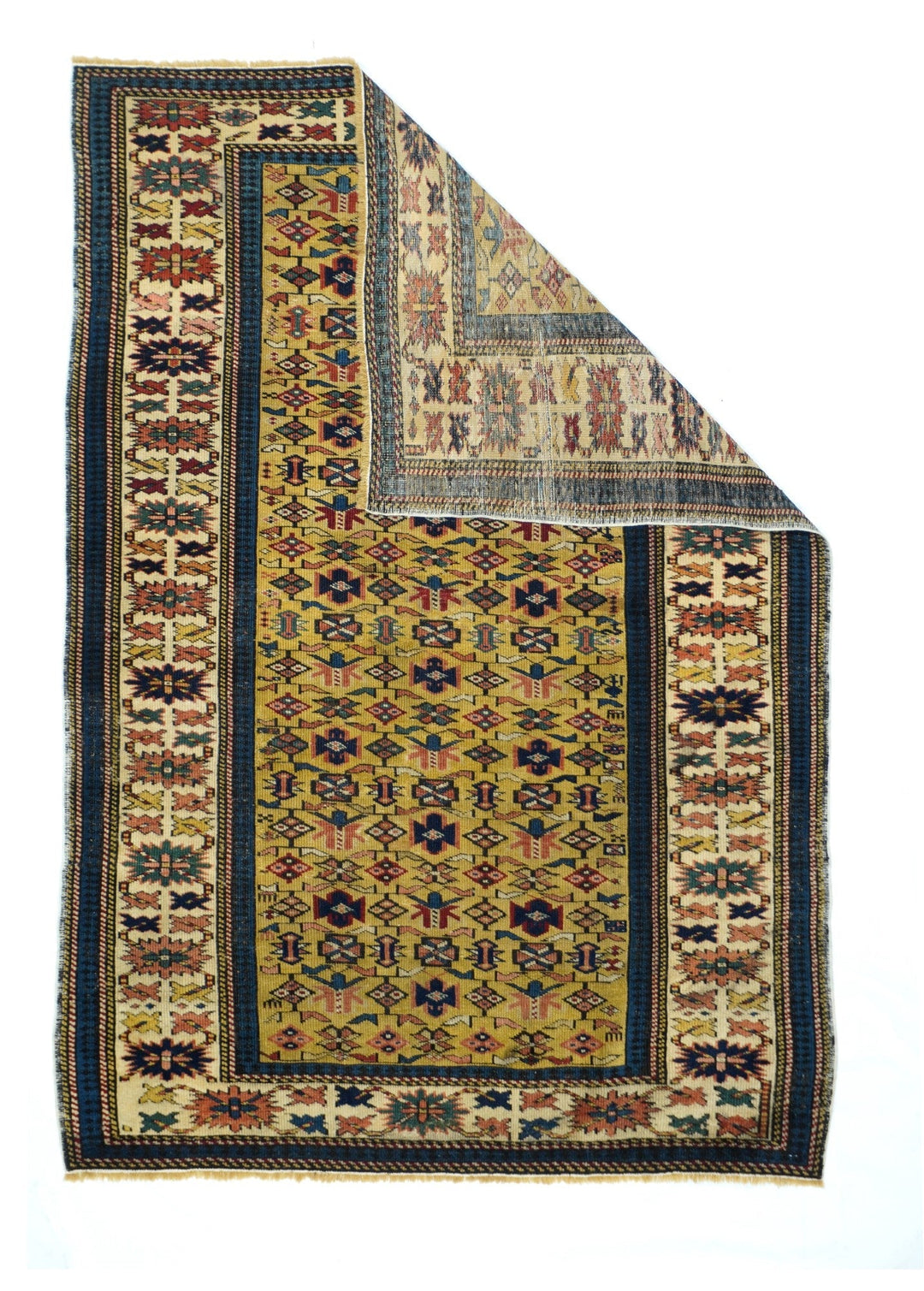 Antique Kuba Rug 3'2'' x 4'7''