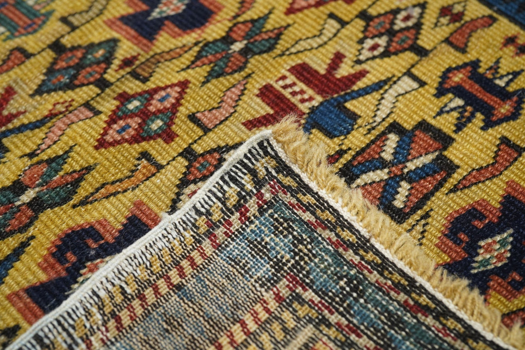 Antique Kuba Rug 3'2'' x 4'7''