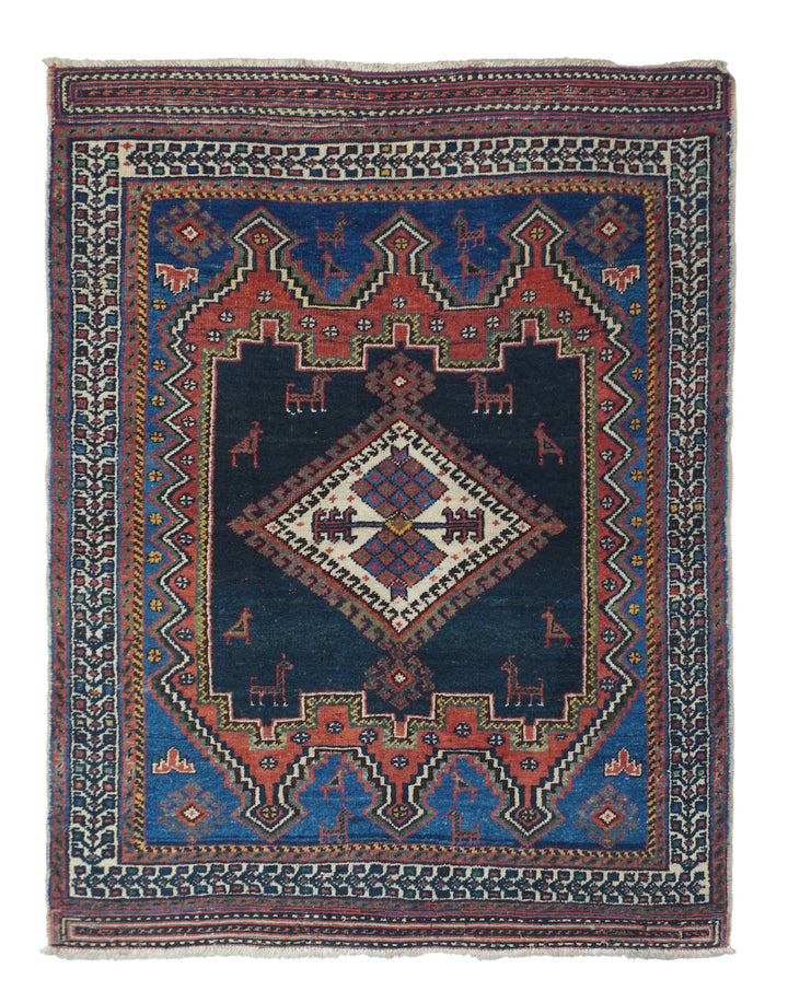 Antique Afshar Rug 3'3'' x 4'2''