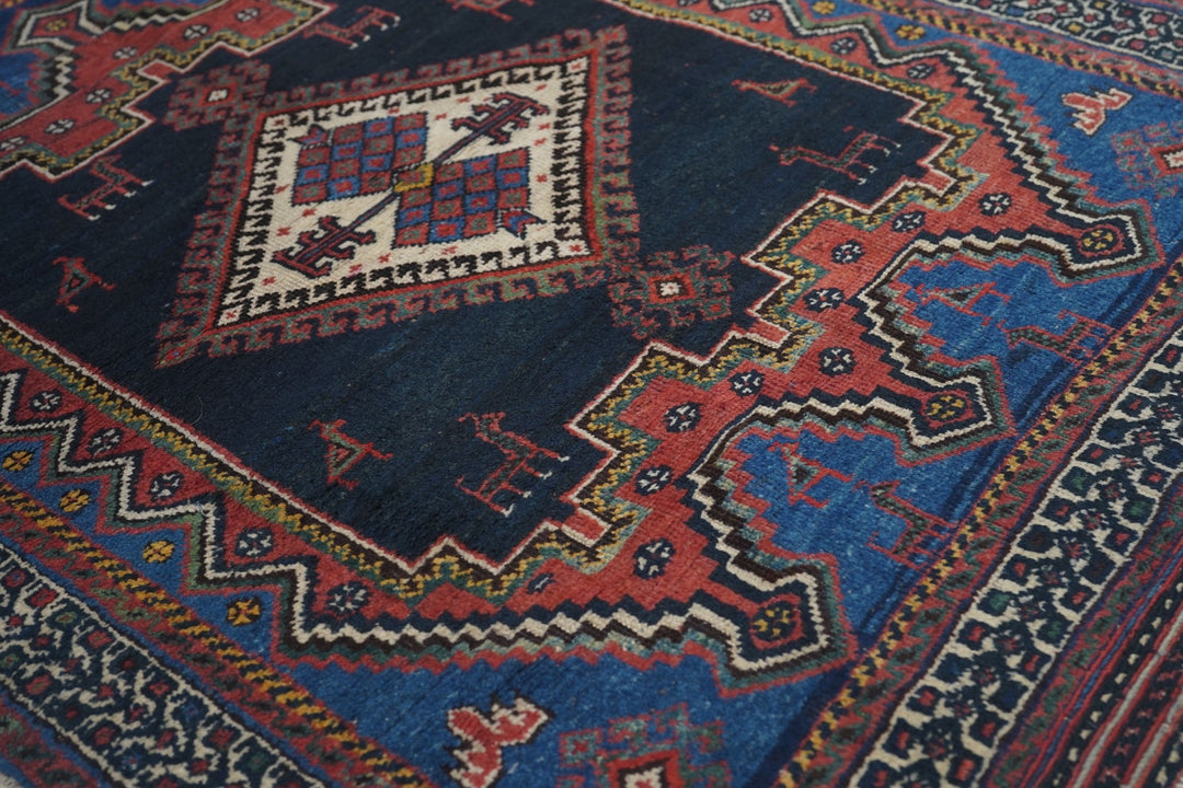 Antique Afshar Rug 3'3'' x 4'2''