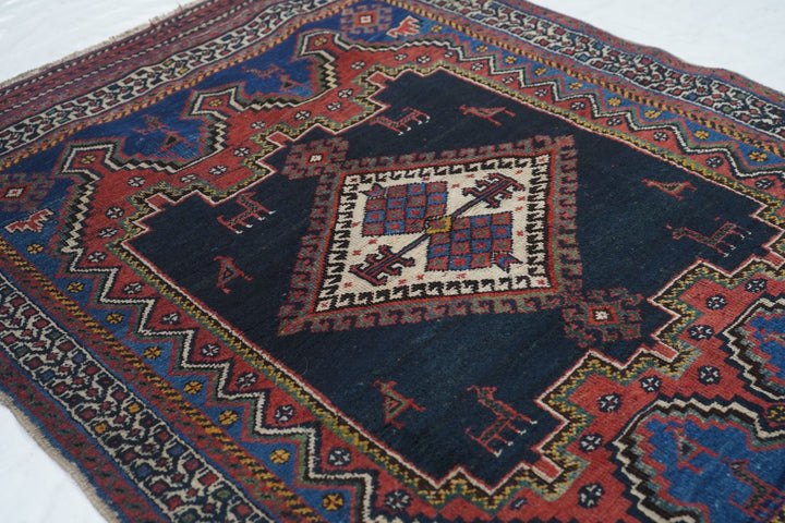 Antique Afshar Rug 3'3'' x 4'2''