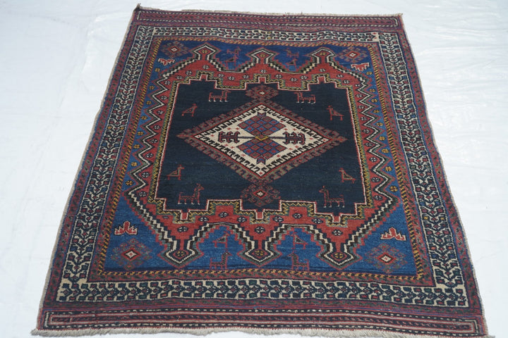 Antique Afshar Rug 3'3'' x 4'2''