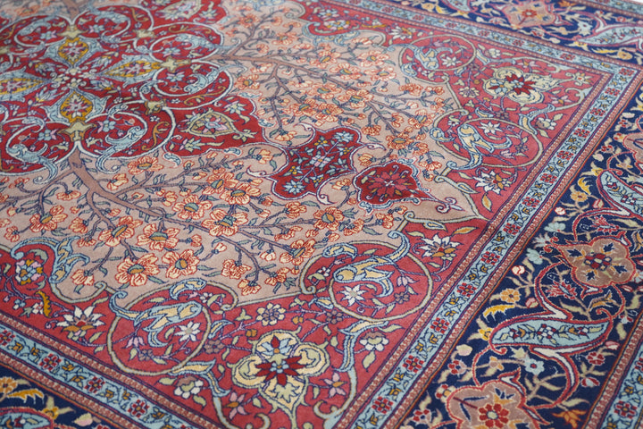 Extremely Fine Antique Persian Tehran Wool Rug 4'7'' x 6'8''