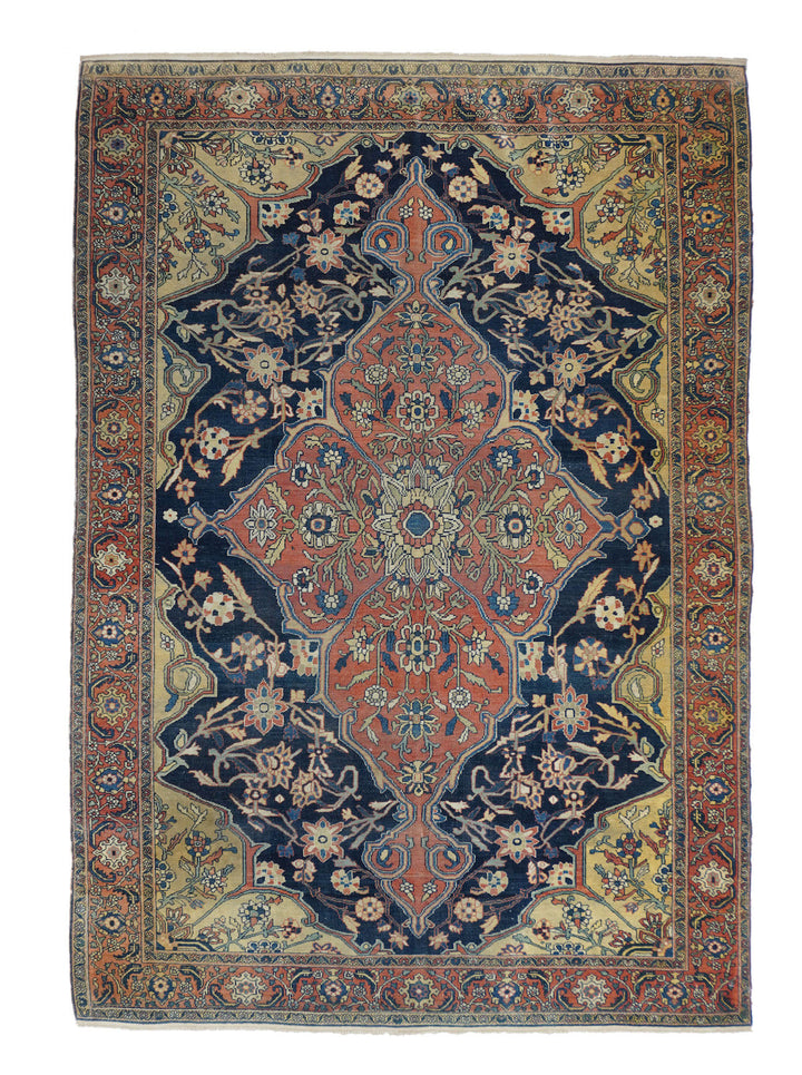 Antique Sarouk Rug 4'4'' x 6'6''