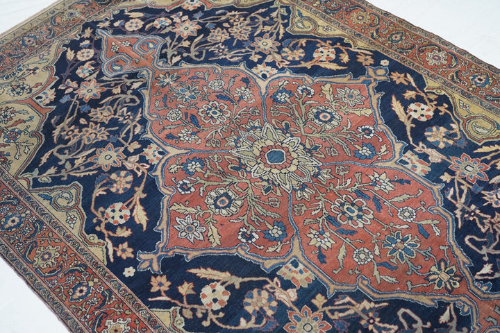 Antique Sarouk Rug 4'4'' x 6'6''