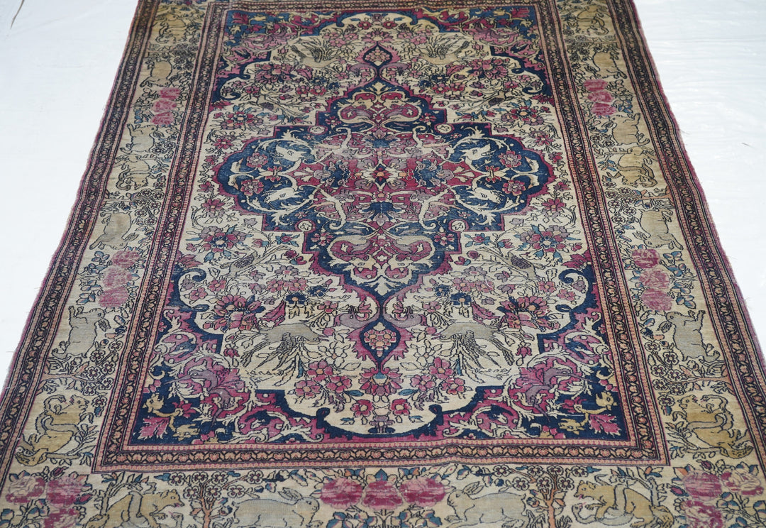 Antique Isfahan Rug 4'4'' x 6'9''