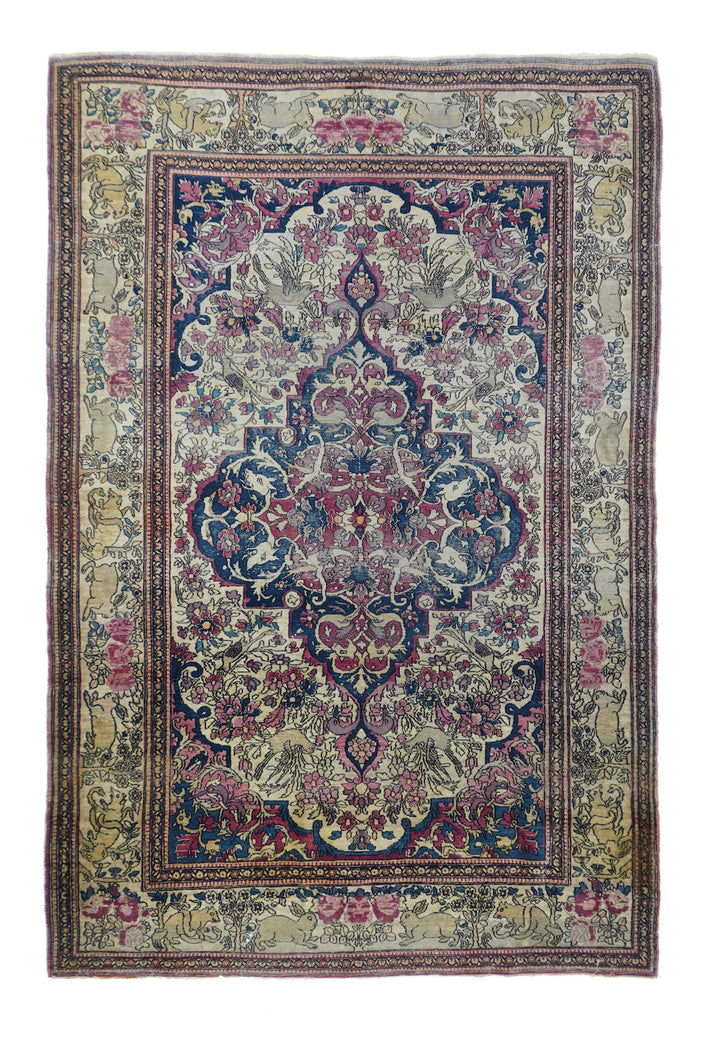 Antique Isfahan Rug 4'4'' x 6'9''