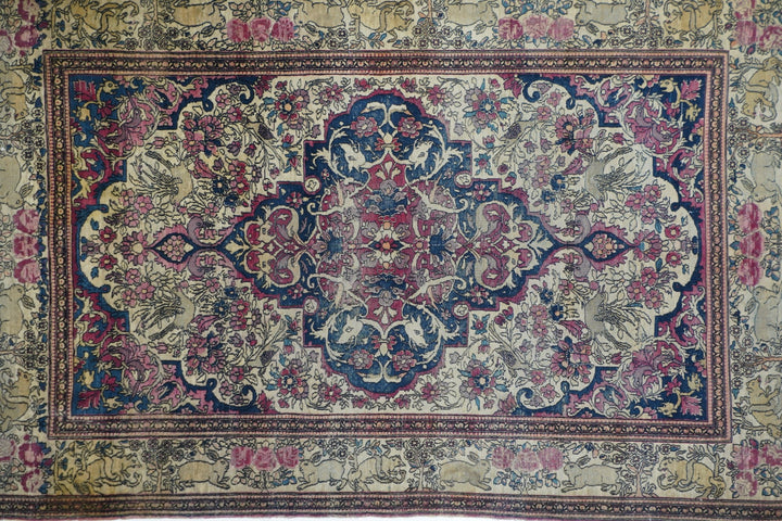 Antique Isfahan Rug 4'4'' x 6'9''