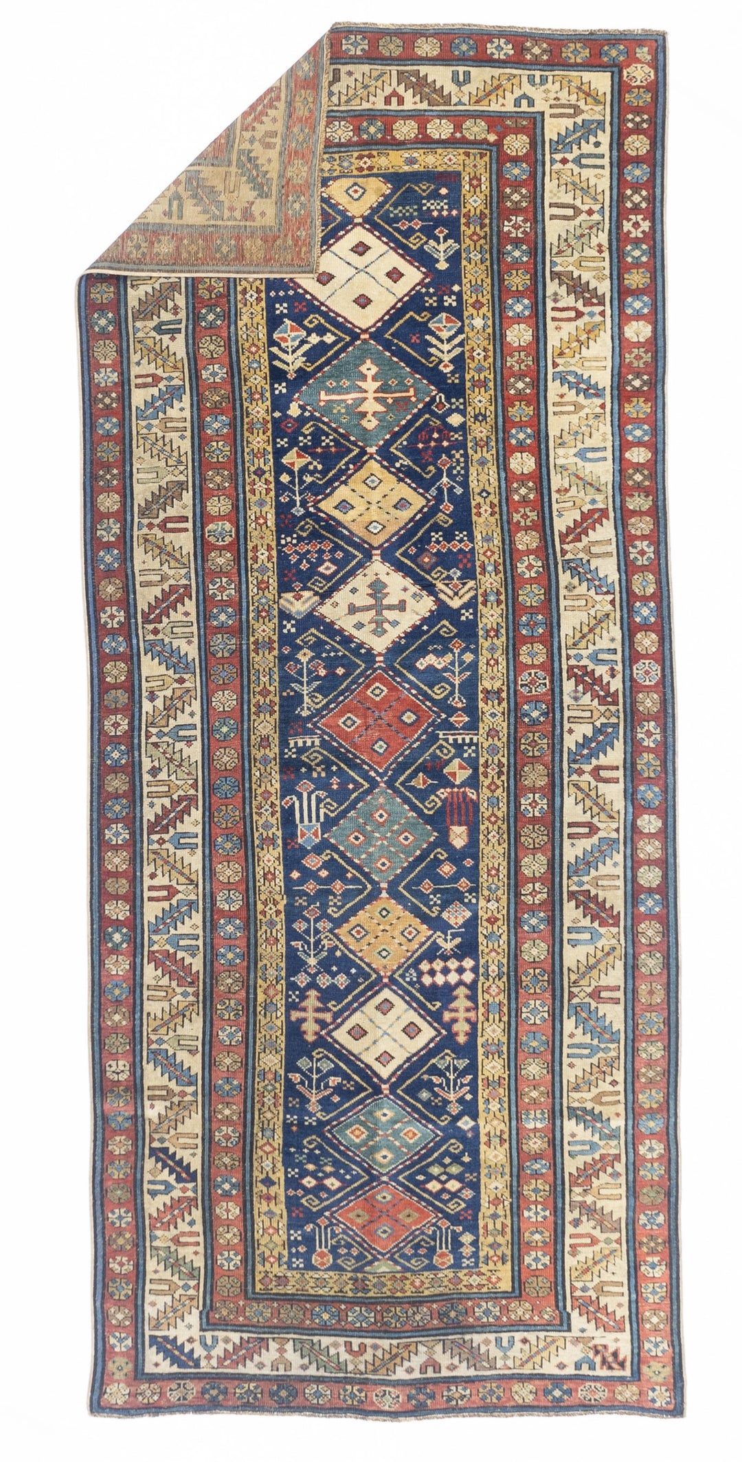 Antique Caucasian Shirvan Rug 3'4" x 7’10”