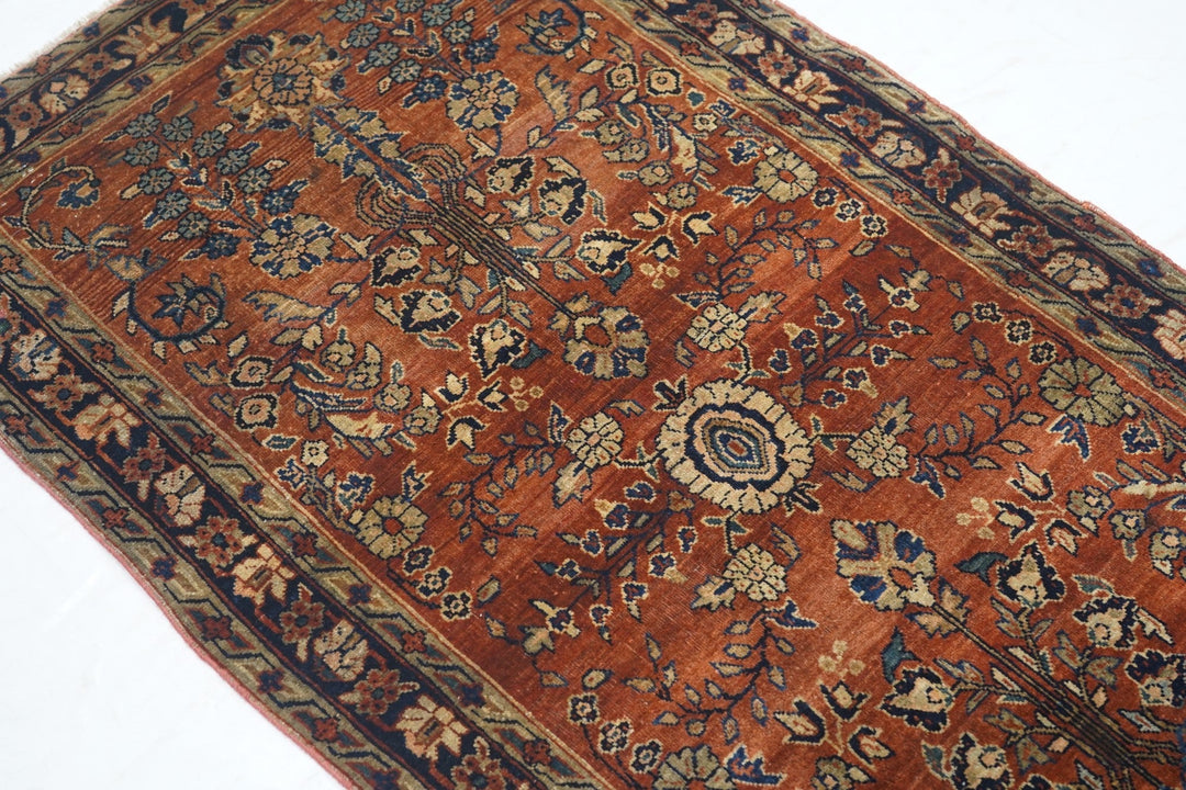 Antique Sarouk Rug 2'6'' x 4'11''