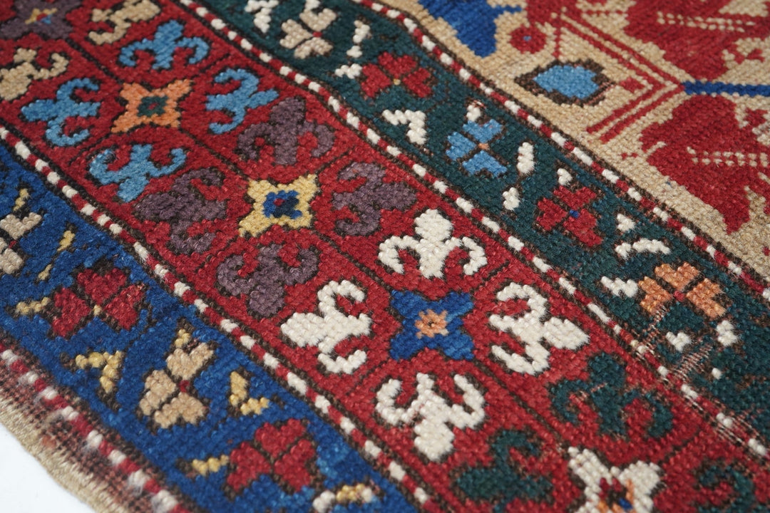 Antique Kazak Rug 4'4'' x 7'7''