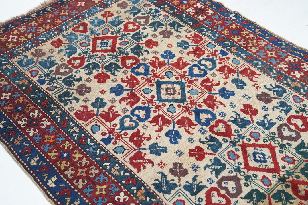 Antique Kazak Rug 4'4'' x 7'7''