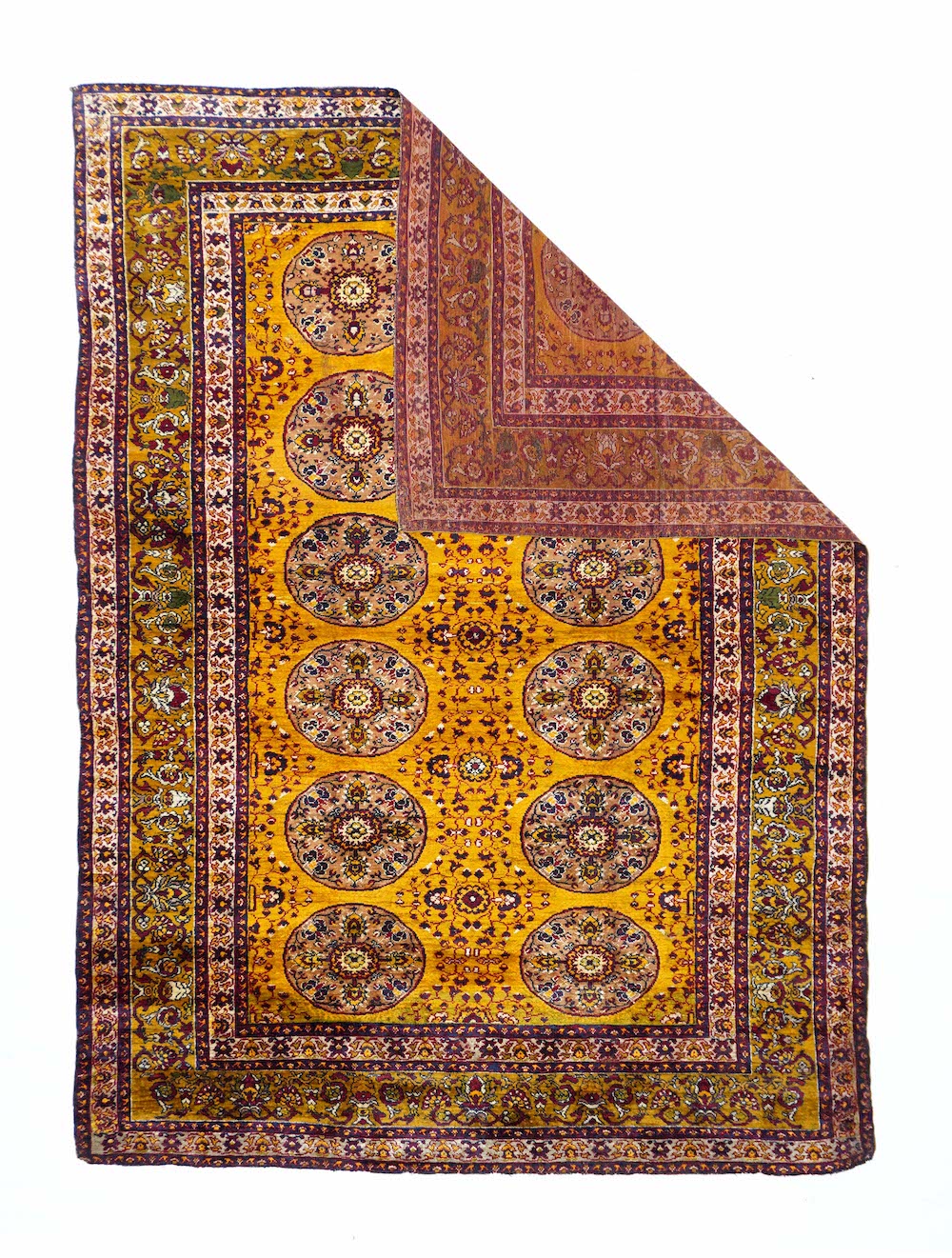 Antique Turkish Silk Rug 4'5'' x 6'3''