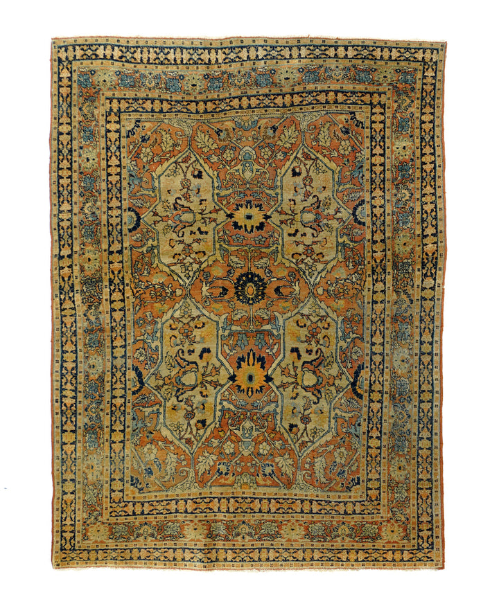 Antique Haji Jalili Tabriz Rug 4'3'' x 5'7''